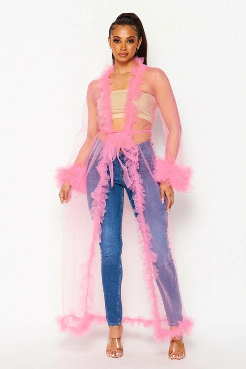 Hot And Delicious Sweet Stuff Tulle Robe 11 Hot And Delicious Sweet Stuff Tulle Robe - Image 11