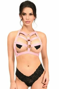 Daisy's Corsets Pink Ecstasy Stretchy Harness Top -ravewonder store 0 79b23391 de26 4139 b328 a42726004802