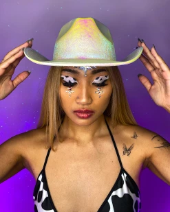 AE Gunslinger Iridescent Cowboy Hat -ravewonder store 101
