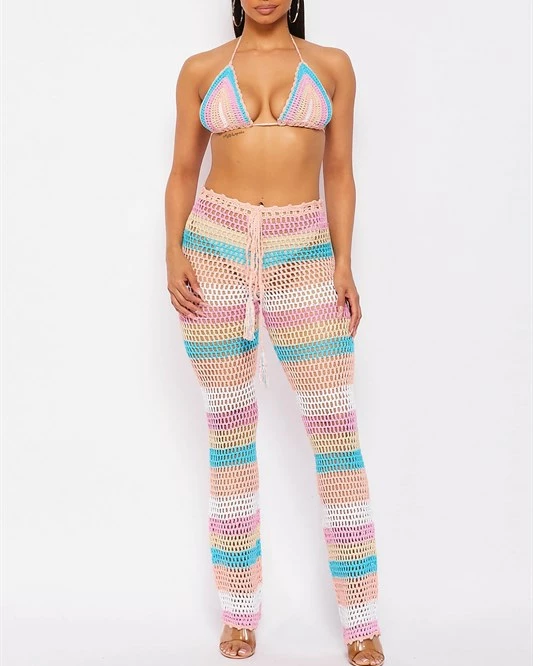 Hot And Delicious Radical Love 2pc Crochet Pant Set 6 Hot And Delicious Radical Love 2pc Crochet Pant Set - Image 6