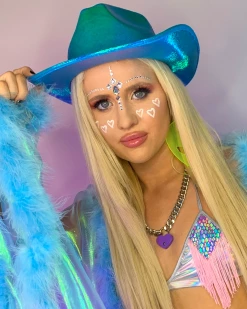 AE Gunslinger Iridescent Cowboy Hat -ravewonder store 103