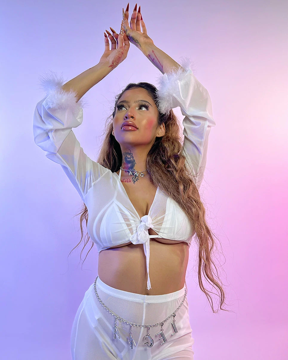 AE Bubble-icious Sheer Front-Tie Top 6 AE Bubble-icious Sheer Front-Tie Top - Image 6