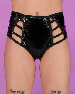 Bodyzone Sugar Baby Black Peekaboo Shorts