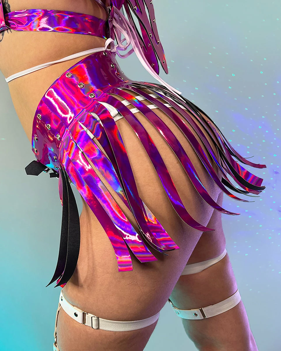 Daisy's Corsets Fuchsia Feelz Fringe Skirt 2 Daisy's Corsets Fuchsia Feelz Fringe Skirt - Image 2