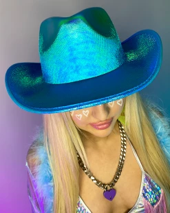 AE Gunslinger Iridescent Cowboy Hat -ravewonder store 117