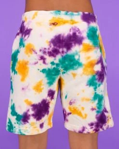 BJD Inc. Wax Skull Tie Dye Fleece Shorts -ravewonder store 11 75eacf04 f600 4473 a18c f34749494141