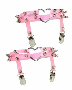 AE 2pc Heart Spiked Faux Leather Leg Garters -ravewonder store 11 9afe31cd 0d63 495a b8d1 500f01b257ae