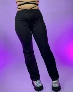 AE Black All Tied Up Bootcut Pants