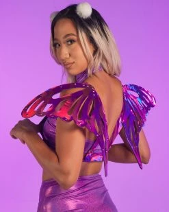 Daisy's Corsets Fuchsia Feelz Harness Wings