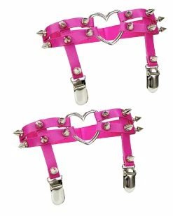 AE 2pc Heart Spiked Faux Leather Leg Garters -ravewonder store 12 bd6f1227 56ff 430a a3df c2c944336f24