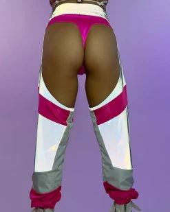AE Trip The Light Pink Reflective Chaps 10 AE Trip The Light Pink Reflective Chaps -ravewonder store 12 c1c674bd bded 4869 a301 c697137c3ca5