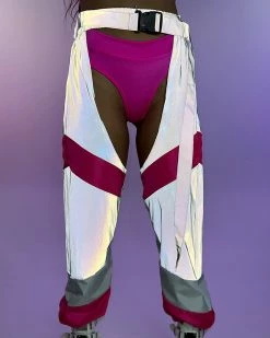 AE Trip The Light Pink Reflective Chaps 11 AE Trip The Light Pink Reflective Chaps -ravewonder store 13 00ebf231 aff9 4df0 a9b4 f82088d7bf08
