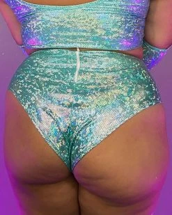 J. Valentine Holographic Shatter High Waist Bottoms -ravewonder store 13 0467dac3 a38a 4fe7 b018 11278e612c07