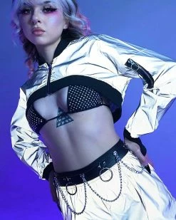 AE Extreme Crop Reflective Shrug