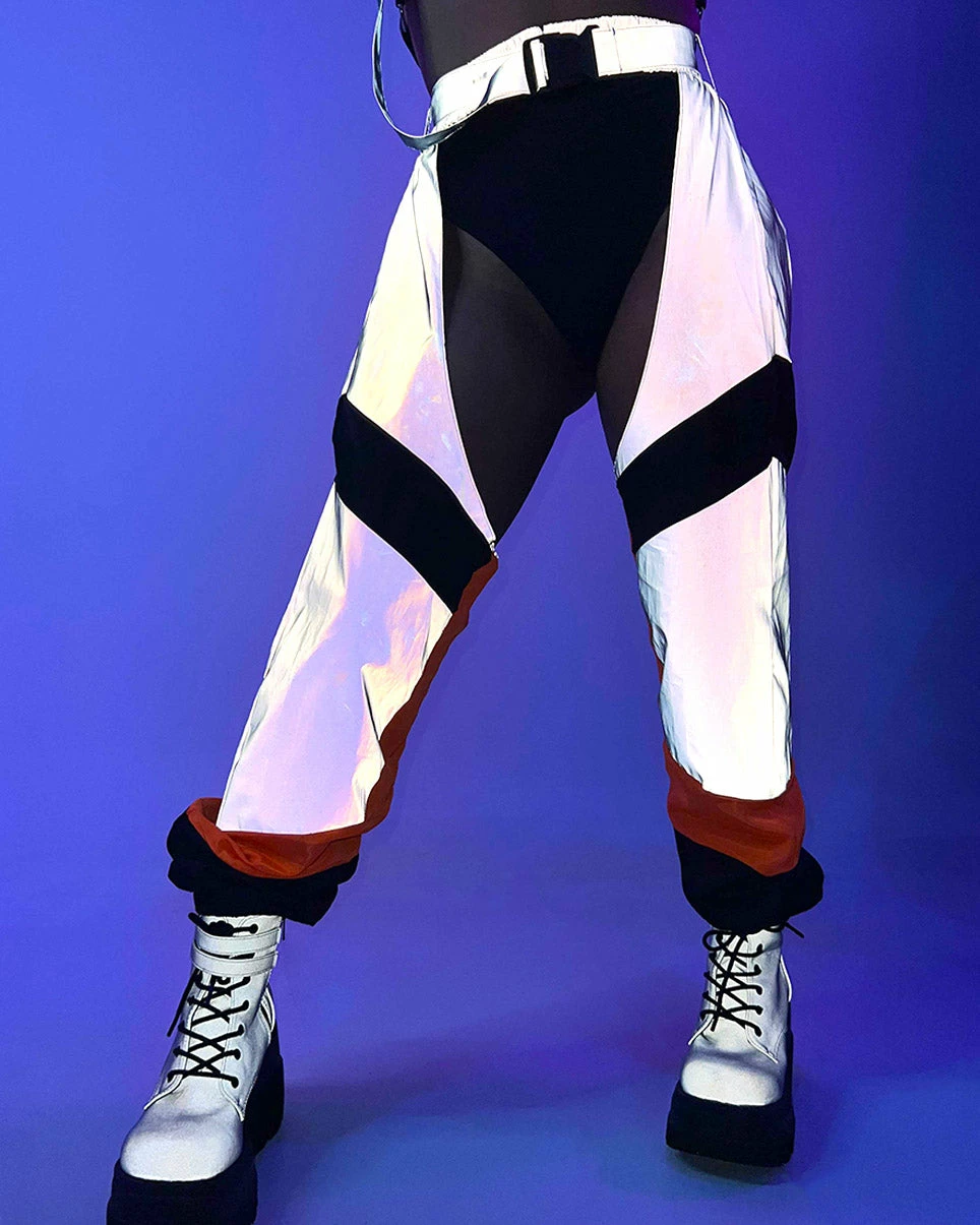 AE Trip The Light Orange Reflective Chaps 4 AE Trip The Light Orange Reflective Chaps - Image 2