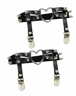 AE 2pc Heart Spiked Faux Leather Leg Garters -ravewonder store 14 60f29d50 d770 4d53 8063 70bc7a0549d1