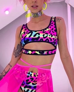 Elizabeth Acid Jungle Underboob Top