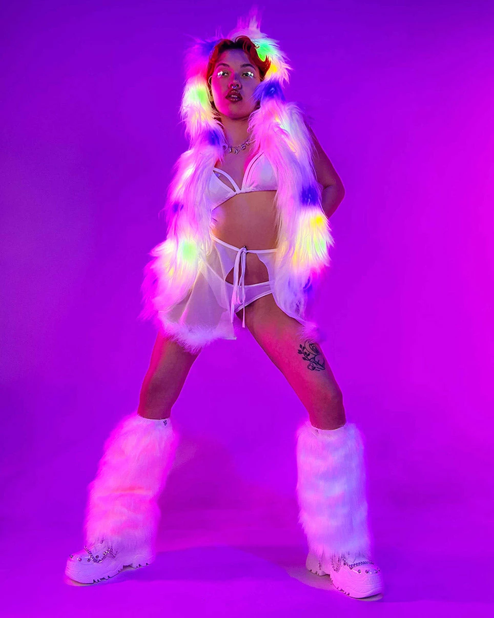 AE Multi-Color LED Faux Fur Vest 12 AE Multi-Color LED Faux Fur Vest - Image 10