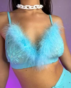 OhYes Fashion Bubble-icious Sheer Fur Bralette -ravewonder store 15 df8ae287 5e13 425a 98a7 92f17939e014