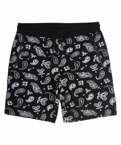 BJD Inc. Black Paisley Fleece Shorts -ravewonder store 16034607 be672f1d 2d43 4a86 8243 752c88d05578 clipped rev 1