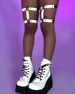 AE 1pc Flash Reflective Dual-Strap O-Ring Leg Garter
