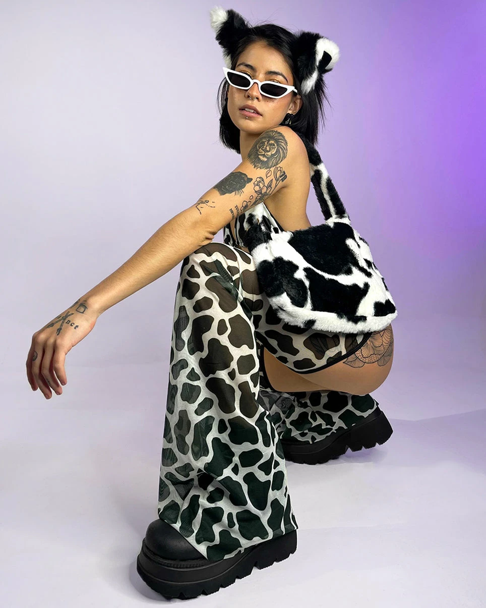 Bodyzone Moo I'm A Cow Mesh Flare Chaps 4 Bodyzone Moo I'm A Cow Mesh Flare Chaps - Image 4