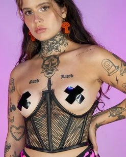 Daisy's Corsets Black Fishnet Waist Cincher