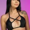 Roma Black Kinetic Criss-Cross Top