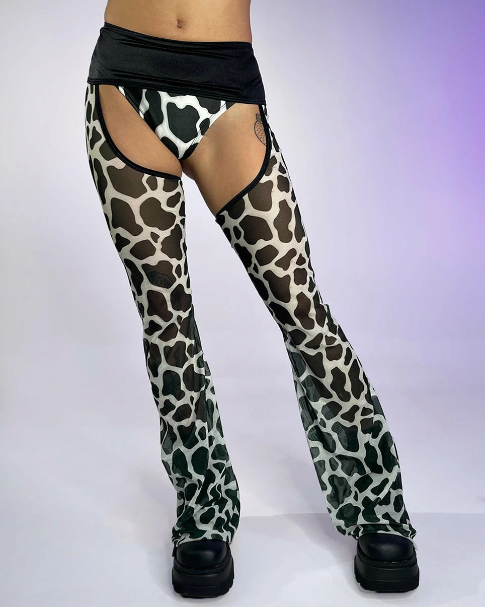 Bodyzone Moo I'm A Cow Mesh Flare Chaps 1 Bodyzone Moo I'm A Cow Mesh Flare Chaps