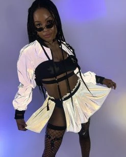 AE Extreme Crop Reflective Shrug -ravewonder store 1 48dcd118 3f02 46a3 9955 3074a86b5e19