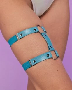 AE 1pc Miss Behaved Dual-Strap Faux Leather O-Ring Leg Garter -ravewonder store 1 4c640931 7e47 4a4e 91fe c1b4c21b862a