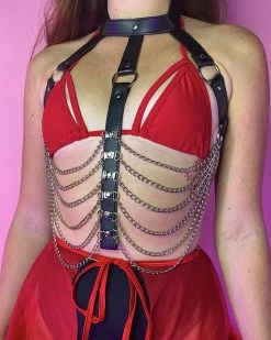 AE Black Dominate Me Chain Top