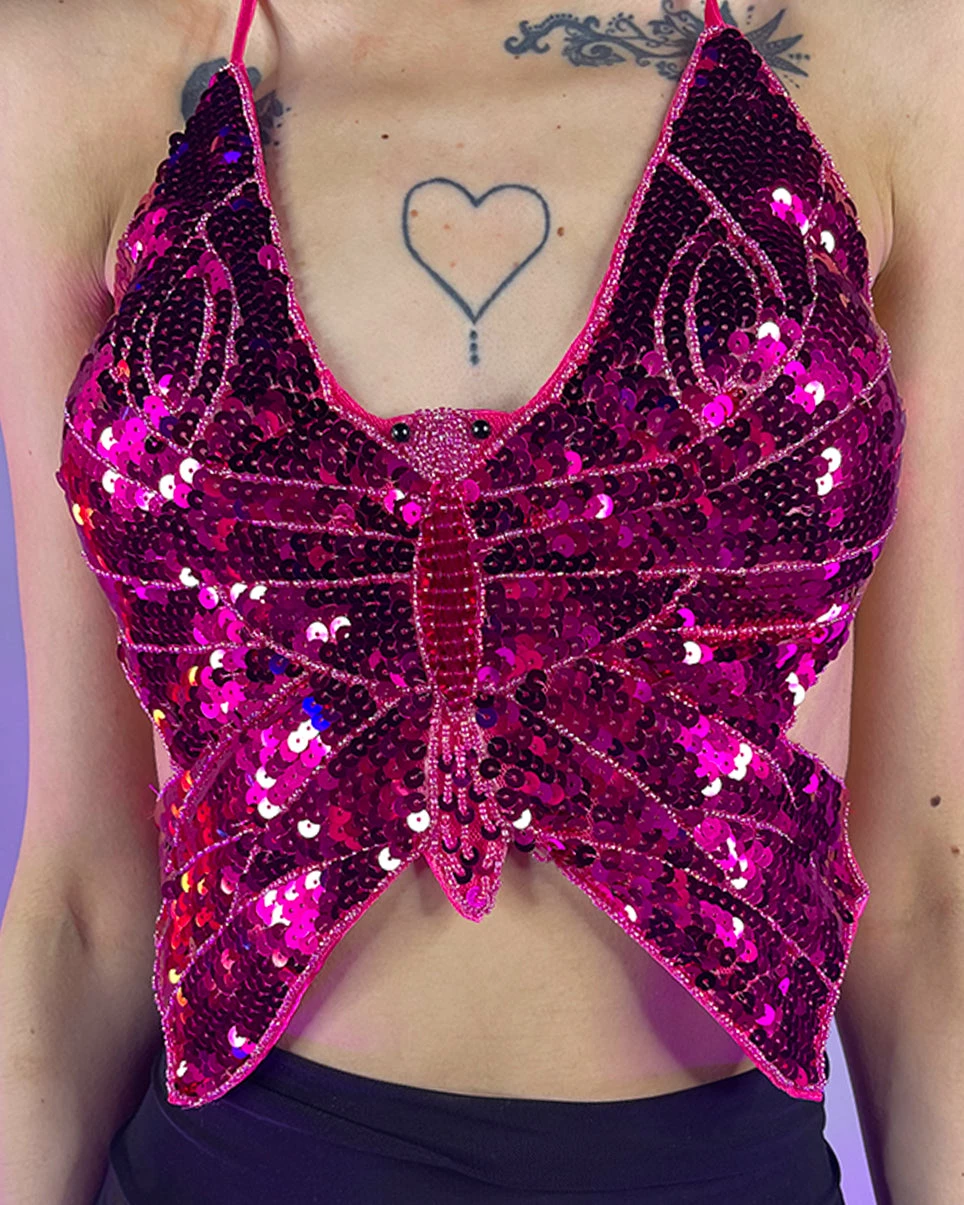 Western Fashion Butterfly Kween Sequin Top 15 Western Fashion Butterfly Kween Sequin Top - Image 15