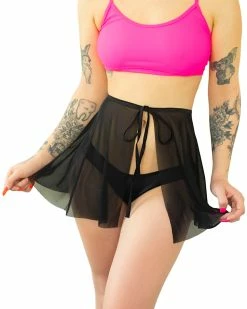Bodyzone Spin Me Round Mesh Tie Skirt -ravewonder store 21