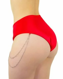 Bodyzone Techno Bish Chain High-Waist Shorts -ravewonder store 22copy