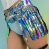 Daisy's Corsets Sonic Fantasy Holographic Silver Fringe Skirt