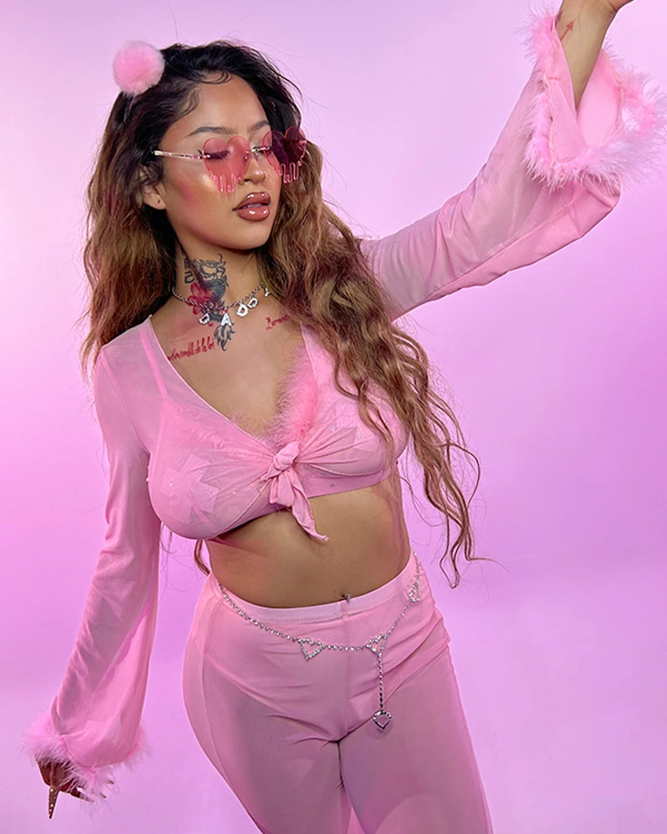 AE Bubble-icious Sheer Front-Tie Top 18 AE Bubble-icious Sheer Front-Tie Top - Image 18