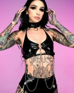 Bodyzone Sugar Baby Black Chained O-Ring Top -ravewonder store 2 989f52d3 c722 4d66 a30f a2f3ae3301d8