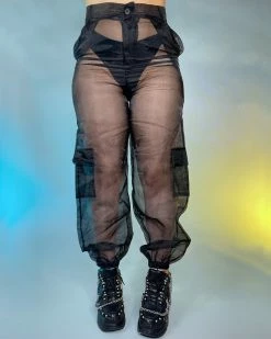 AE Black Sheer Ambition Organza Pants -ravewonder store 2 c7bfaa09 4b30 4cf8 83a3 17d92ef44f0b