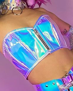 Daisy's Corsets Wanderlust Iridescent Purple/Blue Bustier Top