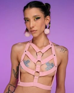 Daisy's Corsets Pink Ecstasy Stretchy Harness Top