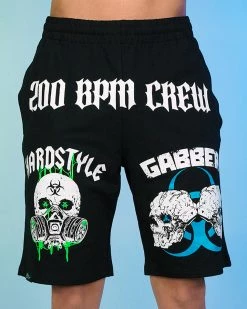 Jarmoo Biohazard Hardstyle Blacklight Green Basketball Shorts