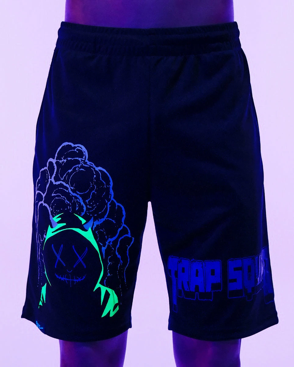 Jarmoo Trap Squad Blacklight Basketball Shorts 5 Jarmoo Trap Squad Blacklight Basketball Shorts - Image 3