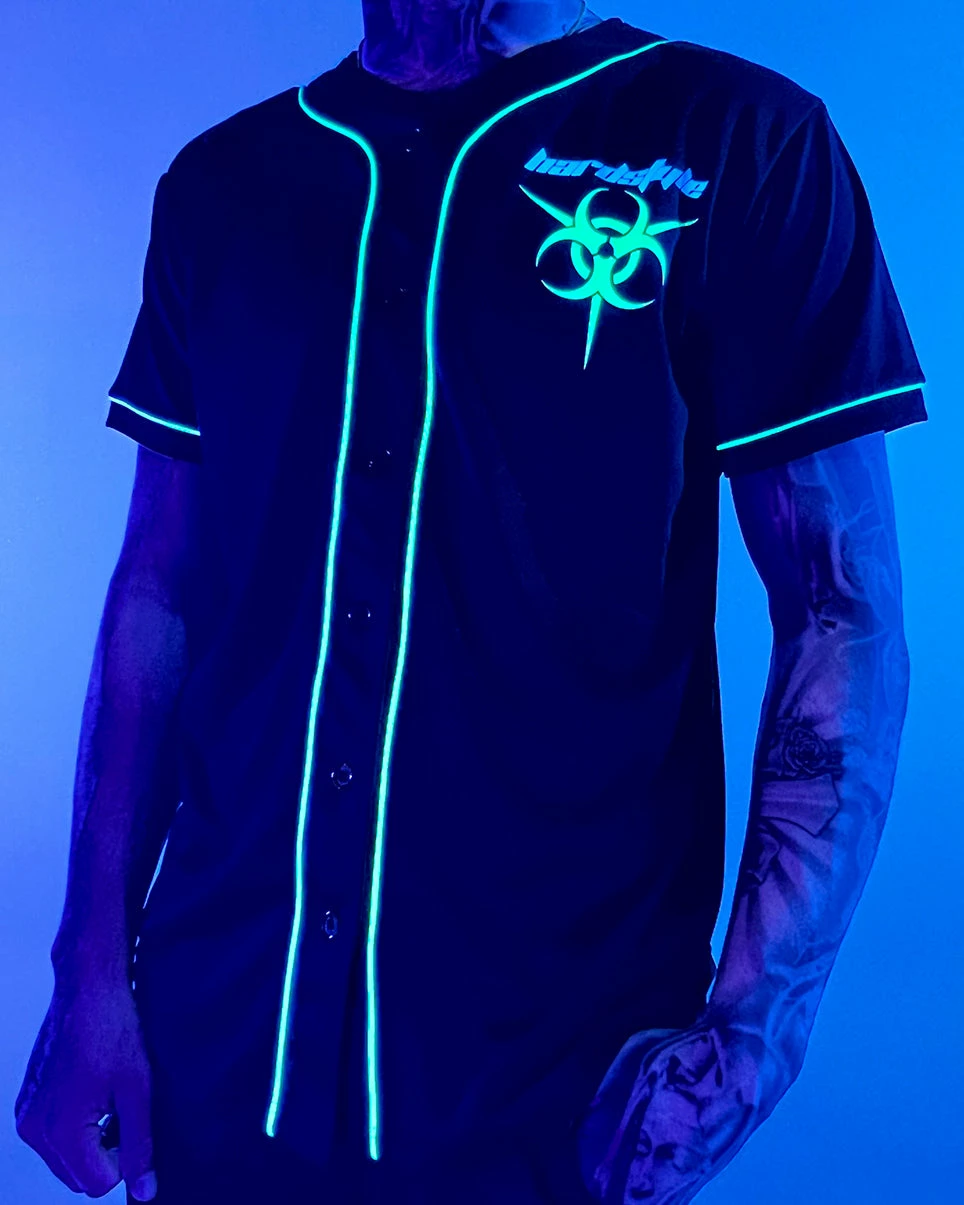 Jarmoo Biohazard Hardstyle Blacklight Green Jersey 4 Jarmoo Biohazard Hardstyle Blacklight Green Jersey - Image 2