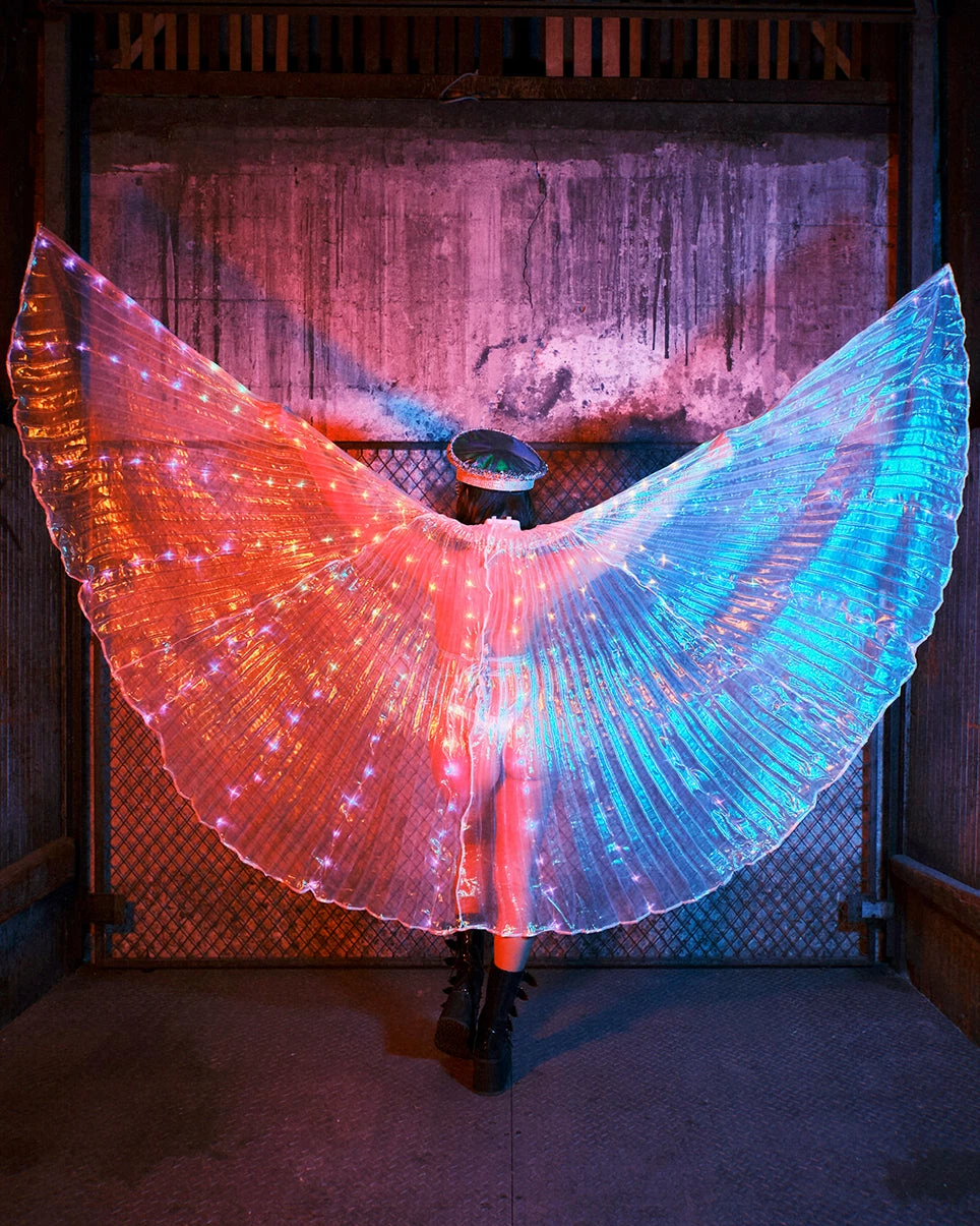 AE Rainbow LED Light-Up Winged Cape 3 AE Rainbow LED Light-Up Winged Cape - Image 3
