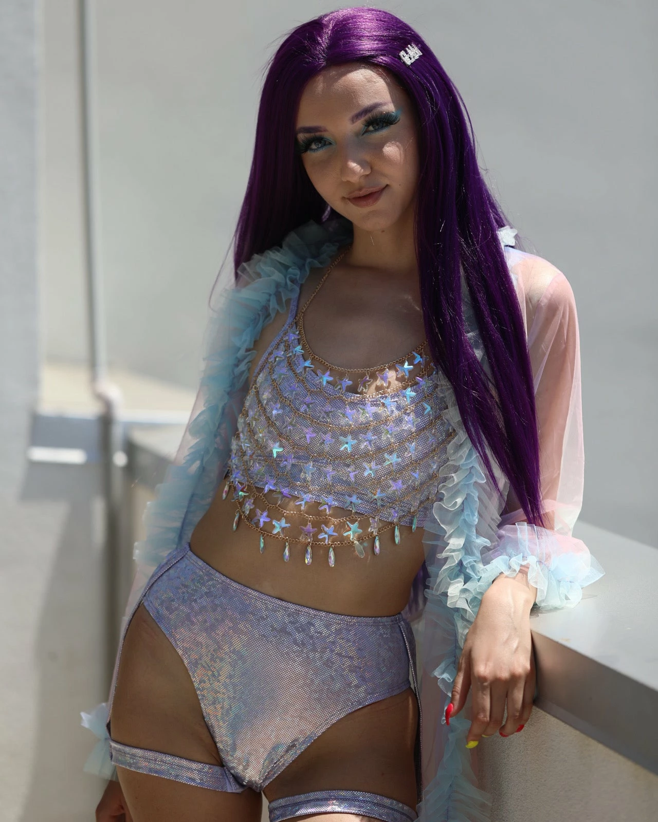 J. Valentine Holographic Spaghetti Strap Crop Top 5 J. Valentine Holographic Spaghetti Strap Crop Top - Image 3