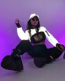 AE Extreme Crop Reflective Shrug -ravewonder store 3 31fcef71 13a1 4317 9e06 ecc58f6676ab