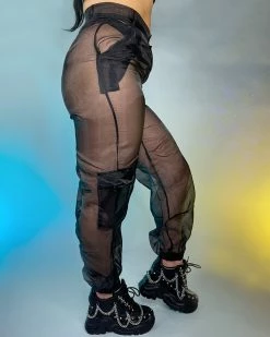 AE Black Sheer Ambition Organza Pants -ravewonder store 3 bb2d2534 c558 4045 992b afdcaea36357