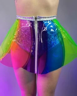 J. Valentine Beach Ball Rainbow Vinyl Pinwheel PVC Skirt