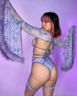J. Valentine Lilac Sequin Fur-Trimmed Shrug -ravewonder store 49 037b6b6a 12a4 4e2a b38d 33eeeab82953